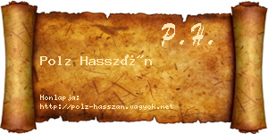 Polz Hasszán névjegykártya